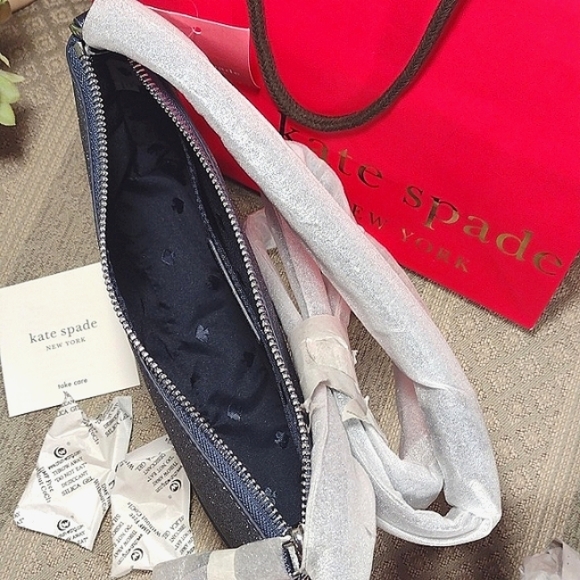NWT Kate Spade Lola Glitter Crossbody In Navy Dusk - Picture 10 of 16